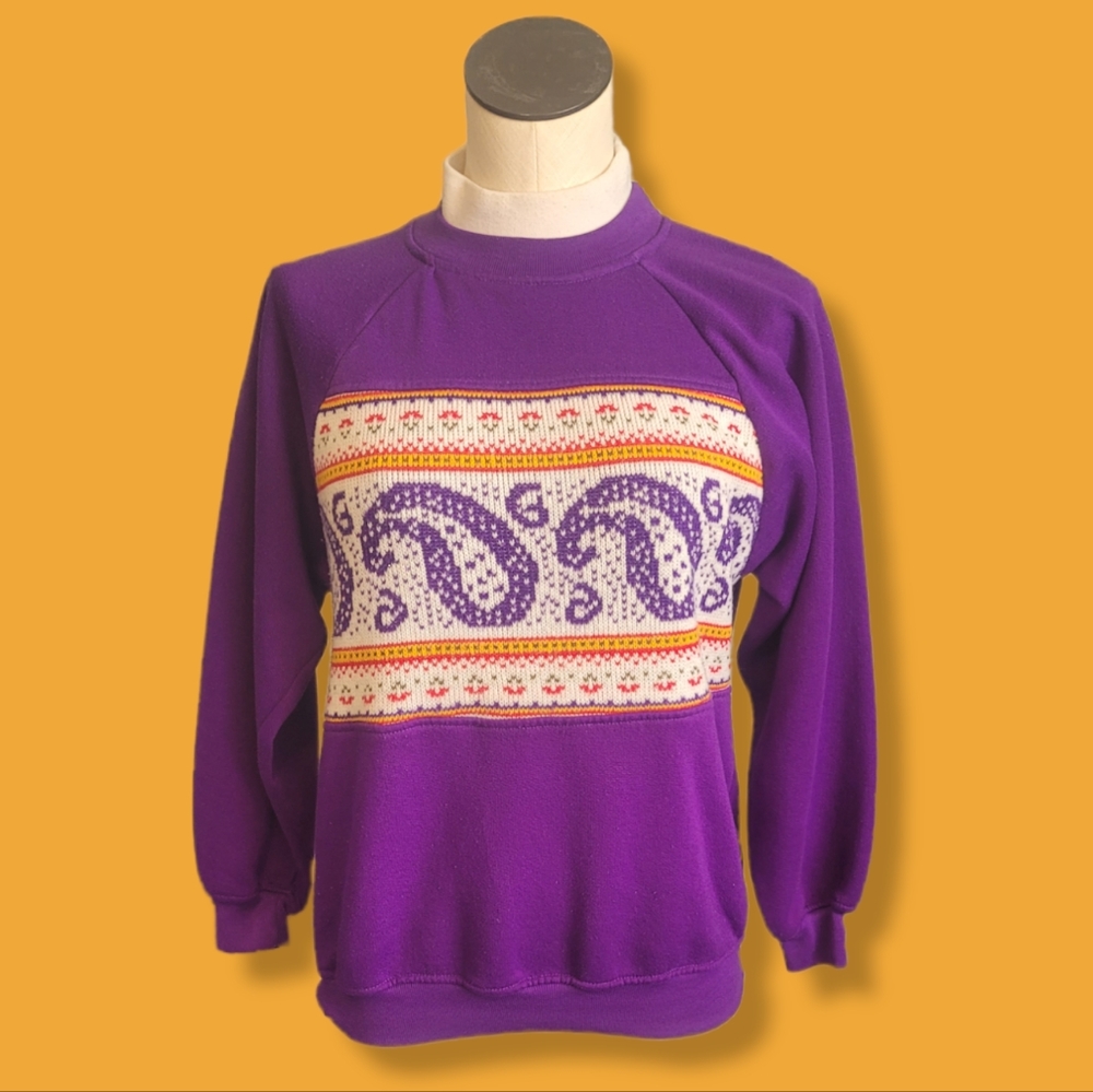 Vintage 80s Purple Sweatshirt
